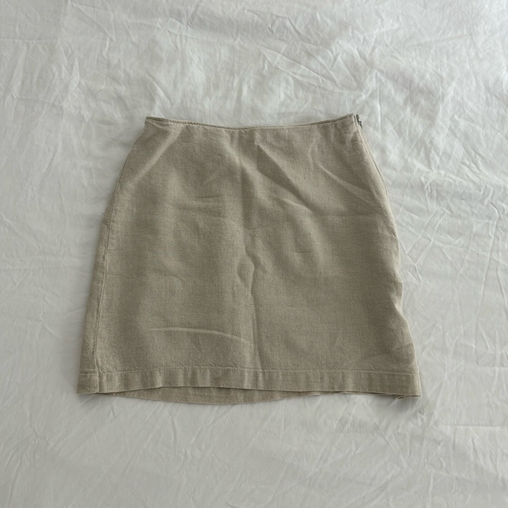 Abercrombie & Fitch Beige Linen Blend Mini Skirt Size XS
